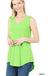 Luxe rayon sleeveless v-neck hi-low hem top LECCE