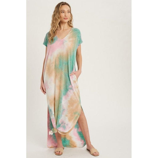 Tie dye maxi dress