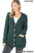 LONG SLEEVE POPCORN BUTTON DOWN CARDIGAN Zenana