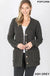 LONG SLEEVE POPCORN BUTTON DOWN CARDIGAN Zenana
