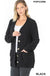 LONG SLEEVE POPCORN BUTTON DOWN CARDIGAN Zenana