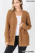 LONG SLEEVE POPCORN BUTTON DOWN CARDIGAN Zenana
