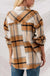 Women's Checkered Oversized Button-Down Jacket - Plaid Casual Coat LECCE