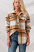 Women's Checkered Oversized Button-Down Jacket - Plaid Casual Coat LECCE