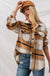 Women's Checkered Oversized Button-Down Jacket - Plaid Casual Coat LECCE