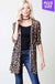 LEOPARD PRINT CHIFFON CARDIGAN PLUS  SIZE LECCE