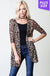 LEOPARD PRINT CHIFFON CARDIGAN PLUS  SIZE LECCE