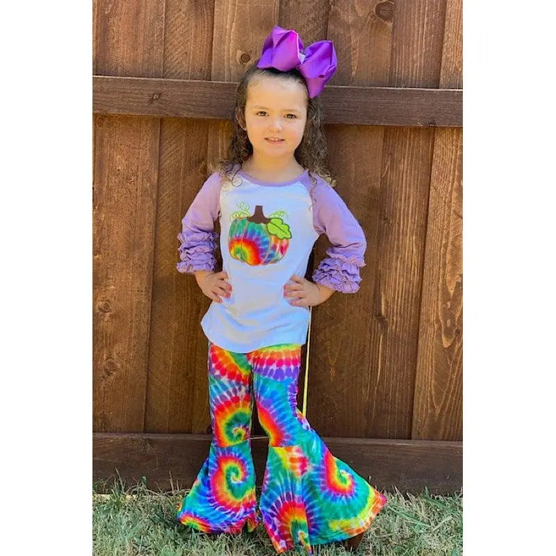 RAGLAN ESTAMPADO TIE DYE CON PANTALONES CAMPANA TIE DYE