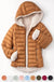 Sherpa fleece lined puffer jacket w hood