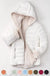 Sherpa fleece lined puffer jacket w hood
