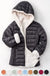 Sherpa fleece lined puffer jacket w hood