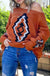Aztec Printed Pullover Sweater LECCE
