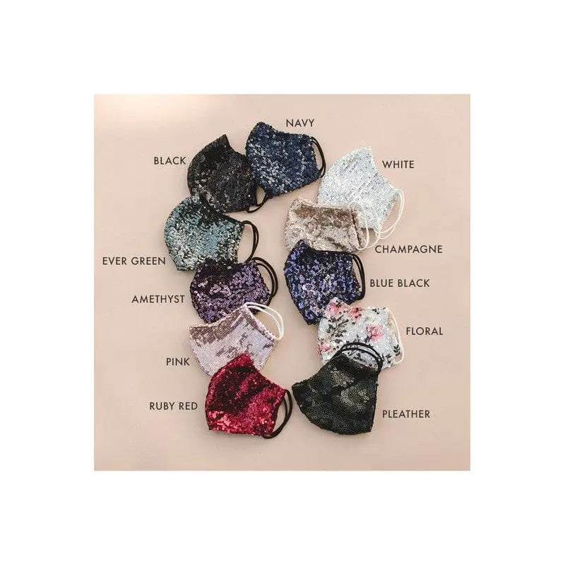 Sequin face mask LECCE
