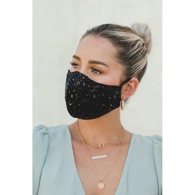 Mascarilla de lentejuelas