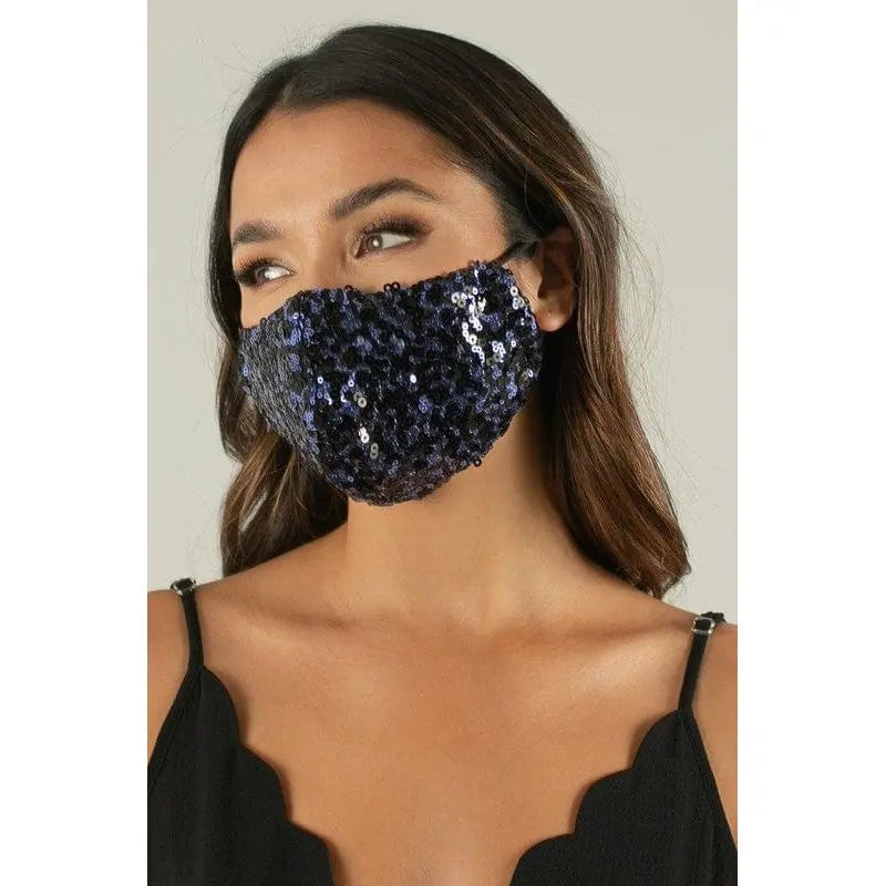 Sequin face mask LECCE