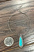 Natural turquoise hoop earrings