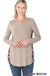 Contrast side panel leopard print long sleeve top LECCE
