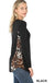 Contrast side panel leopard print long sleeve top LECCE