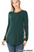Contrast side panel leopard print long sleeve top LECCE