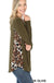 Contrast side panel leopard print long sleeve top LECCE