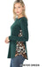 Contrast side panel leopard print long sleeve top LECCE