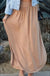 Smocking waist maxi skirt with side pocket Ninexis