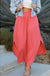 Smocking waist maxi skirt with side pocket Ninexis