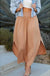 Smocking waist maxi skirt with side pocket Ninexis