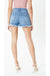 High rise medium wash frayed hem shorts- kc7259mn KanCan