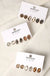 3 Multi Animal Pattern Stud Earrings set LECCE