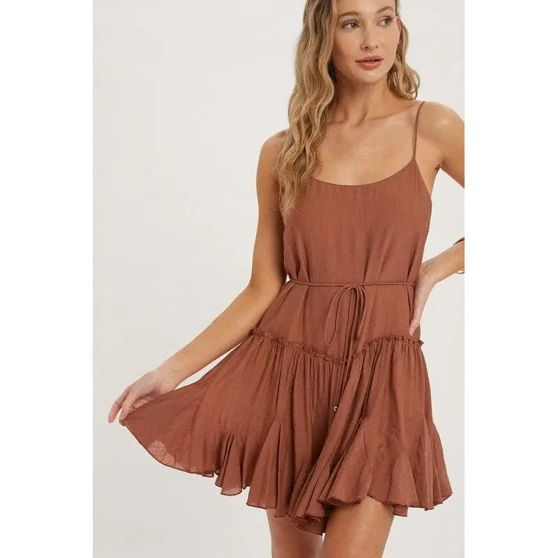 Ruffled swing cami dress LECCE