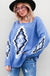 Aztec Printed Pullover Sweater LECCE