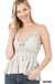 Corchet lace peplum cami
