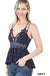 Corchet lace peplum cami