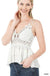 Corchet lace peplum cami