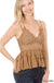 Corchet lace peplum cami