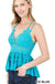 Corchet lace peplum cami