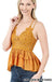 Corchet lace peplum cami