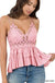 Corchet lace peplum cami