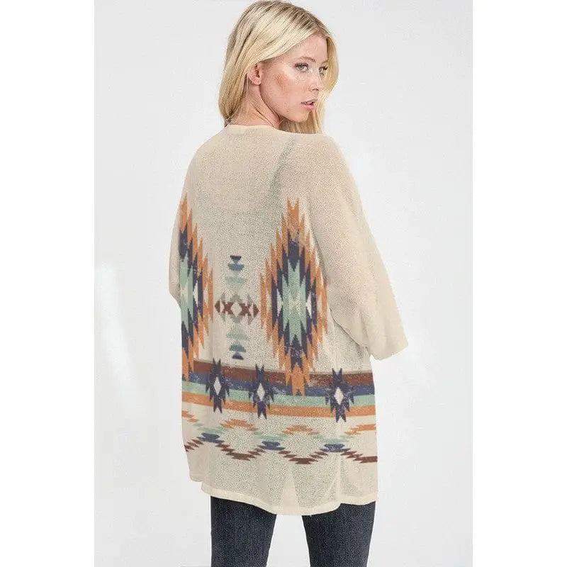 Aztec kimono cardigan