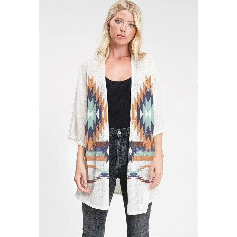 Aztec kimono cardigan LECCE