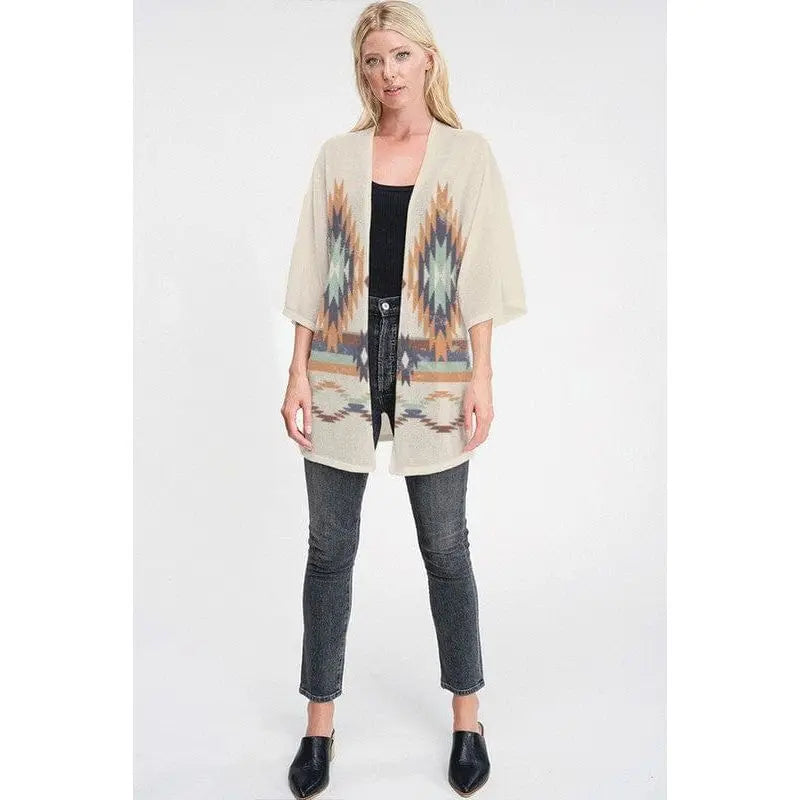 Aztec kimono cardigan