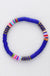 Multicolor polymer clay flat disc bead bracelet LECCE