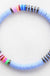 Multicolor polymer clay flat disc bead bracelet LECCE