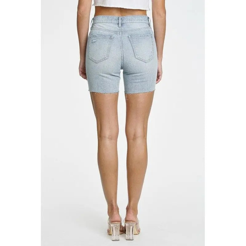 Kailey high rise biker short in wait a minute lt Eunina Jeans