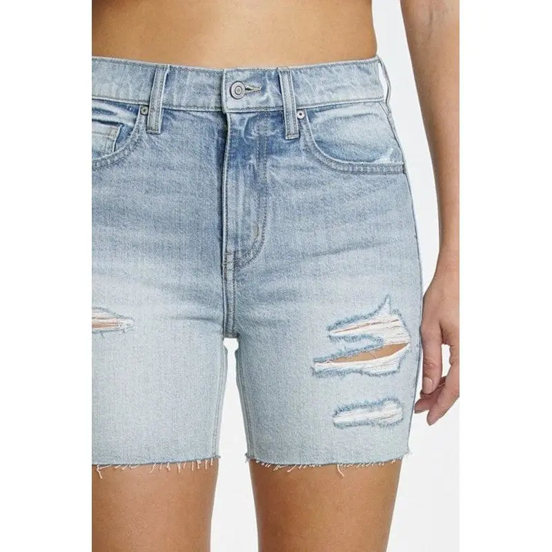 Kailey high rise biker short in wait a minute lt Eunina Jeans