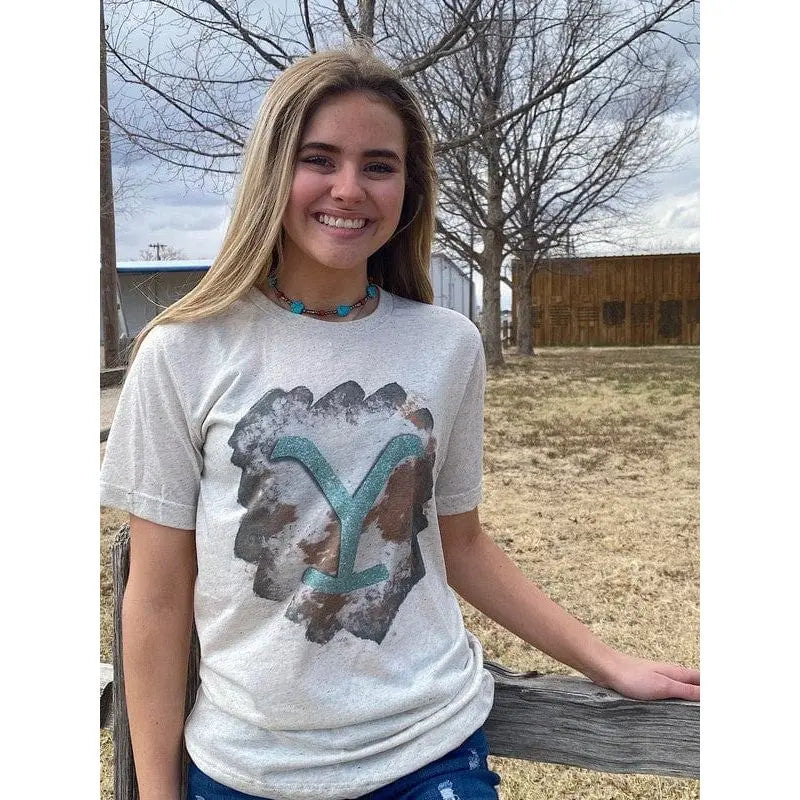 Yellowstone cowhide tee