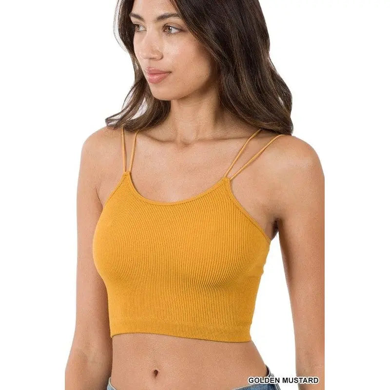 Ribbed seamless double strap brami Zenana