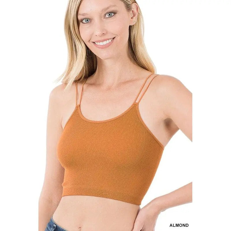 Ribbed seamless double strap brami Zenana