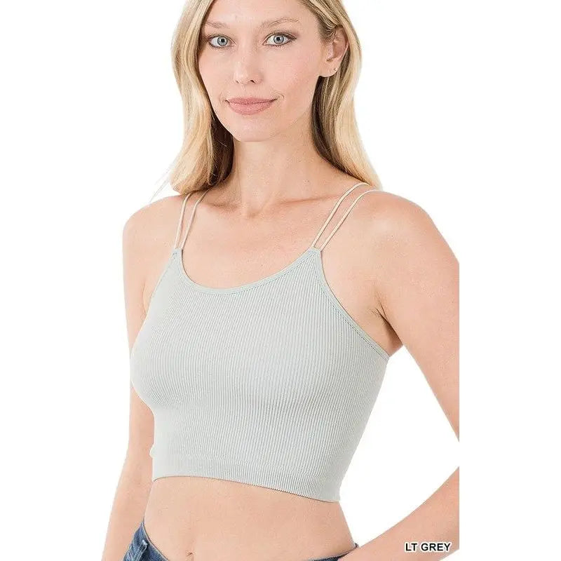 Ribbed seamless double strap brami Zenana